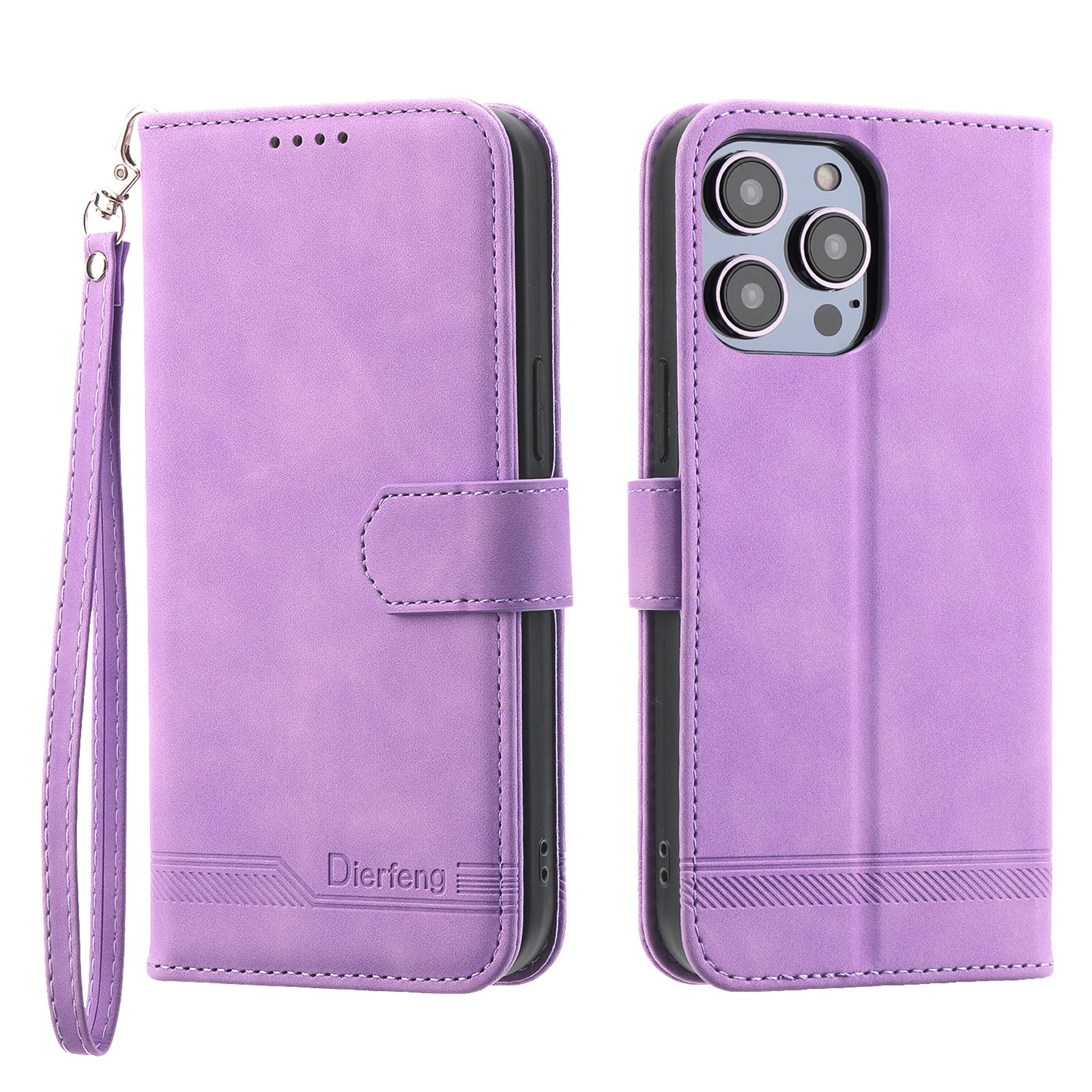 DIERFENG DF-03 Leather Phone Case for iPhone 12 Pro Max 6.7 inch, Lines Imprinted Phone Shell Flip Wallet Cover Stand - Red DIERFENG DF-03 Leather Phone Case for iPhone 12 Pro Max 6.7 inch, Lines Imprinted Phone Shell Flip Wallet Cover Stand - Red